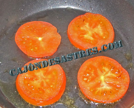 Receta de tomate a la plancha con queso fresco